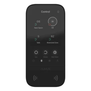 AJAX | Bedienteil | Touchscreen | Autorisierung per Tag + Code + Smartphone | Schwarz | Keypad Touch – Bild 1