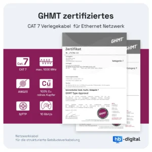 CAT 7 Netzwerkkabel | 100m | Verlegekabel | 1000 MHz | S/FTP | PIMF | LSZH | AWG 23/1 | +Abisolierer – Bild 5