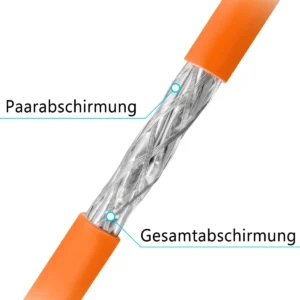 CAT 7 Netzwerkkabel | 100m | Verlegekabel | 1000 MHz | S/FTP | PIMF | LSZH | AWG 23/1 | +Abisolierer – Bild 3