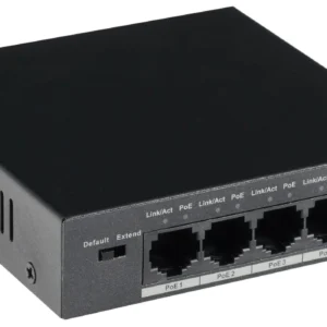 GOLIATH 4-Port PoE Switch + 1-Port Gigabit Uplink, RJ45 10/100Mbps, Max 30W/Port, Gesamtleistung 58W – Bild 1