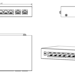 GOLIATH 8-Port PoE Switch | +2 Base-T/X Port | 10/100/1000 Mbps | Max 30W/Port | Gesamtleistung 96W – Bild 3