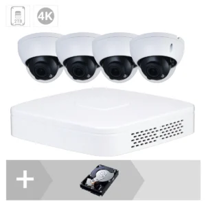 GOLIATH IP Dome Kamera Set| 4 x 8 MP | Motorzoom | 40m IR | App | Starlight | IVS | IP67 | PoE Set – Bild 1