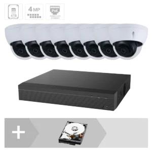 GOLIATH IP Dome Kamera Set | 8 x 4 MP | 2.8 mm | 30m IR | App | Starlight | Maskierung | PoE Set – Bild 1