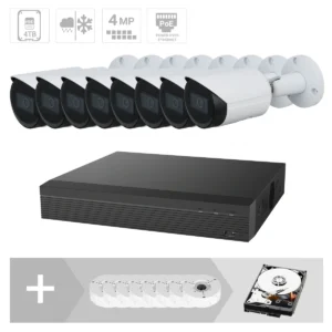 GOLIATH IP Kamera Set| 8 x 4 MP | 2.8 mm | 30m IR | App |Starlight | Maskierung | IP67 | PoE Set – Bild 1