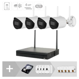 GOLIATH IP WLAN Kamera Set | 4x4 MP | 2.8 mm | 30m IR | Maskierung | App | Metall | IP67 | WiFi Set – Bild 1