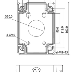 GOLIATH Junction Box Halterung Installationsbox Aluminium M20 Wandhalterung PTZ weiß AV-HDC-Z12 – Bild 2