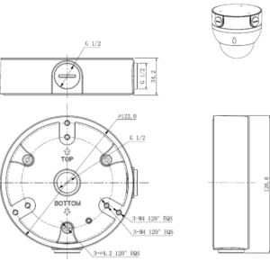 GOLIATH Junction Box Halterung Installationsbox Aluminium M20 Wettergeschützt weiß AV-HDC-Z10 – Bild 2