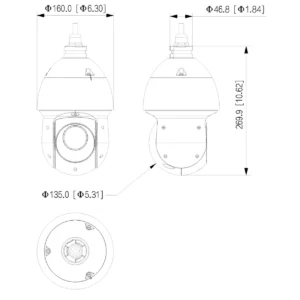 GOLIATH Starlight IP Dome PTZ Kamera | 8 MP | Pan-Tilt-Zoom | 100m IR | SMD 4.0 | PoE | 4K Serie – Bild 3