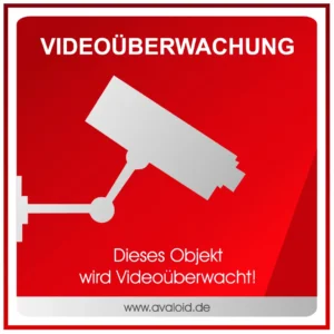 Videoüberwachung Aufkleber Kamera Warnung – Bild 1